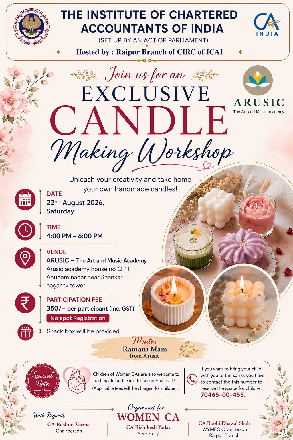 EXCLUSIVE CANDLE MAKING WORKSHOP